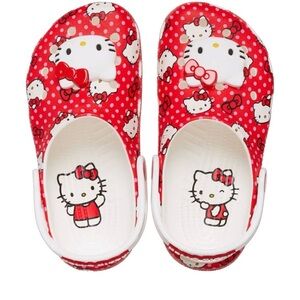 Used  CROCS KIDS HELLO KITTY CLASSIC CLOG Summer Cute  MULTI C12 J3 TAKSE Size 3